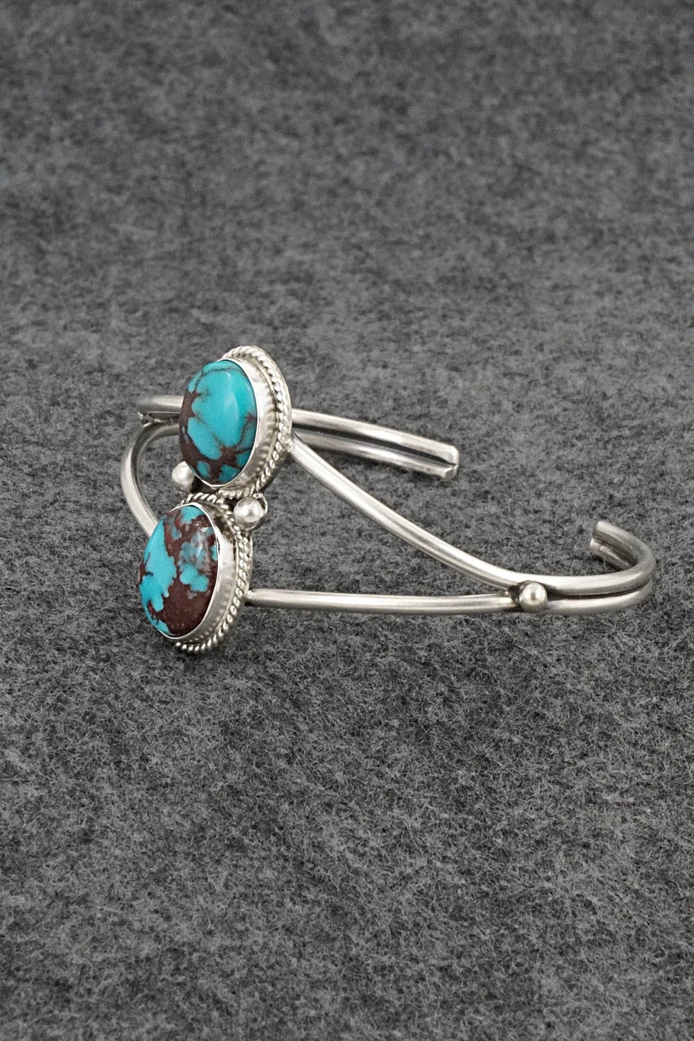Turquoise & Sterling Silver Bracelet - Eugene Gruber