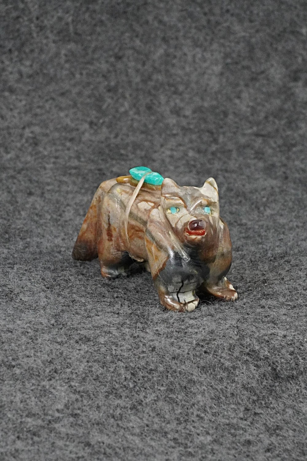 Wolf Zuni Fetish Carving - Freddie Leekya