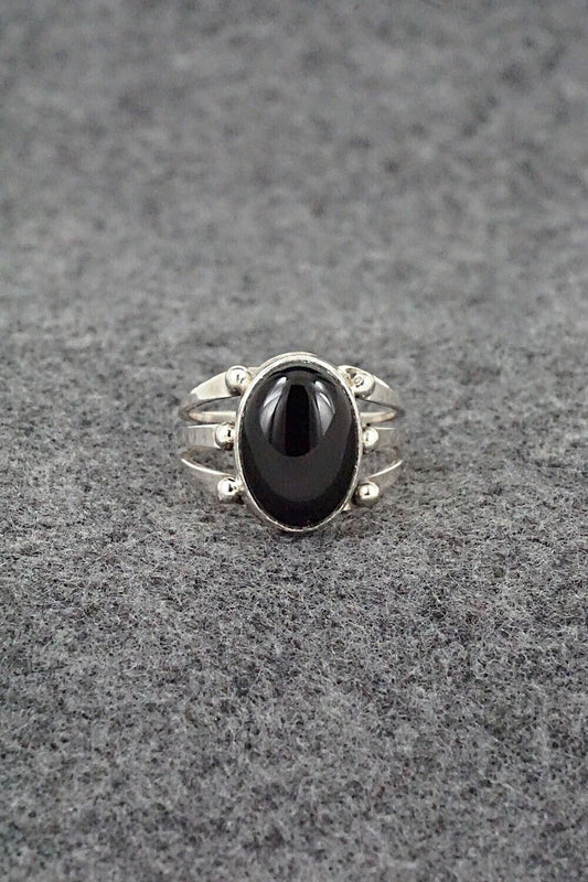 Onyx & Sterling Silver Ring - Paige Gordon - Size 6.5