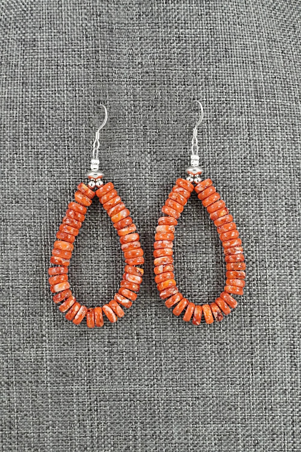 Spiny Oyster & Sterling Silver Earrings - Louise Joe