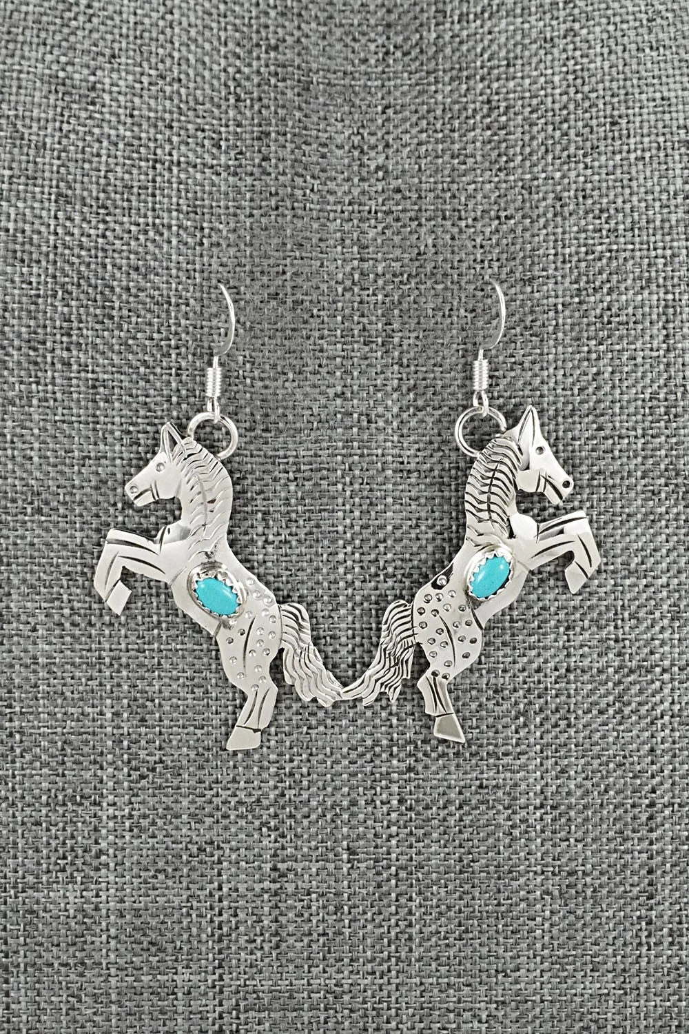 Turquoise & Sterling Silver Earrings - Louise Yazzie