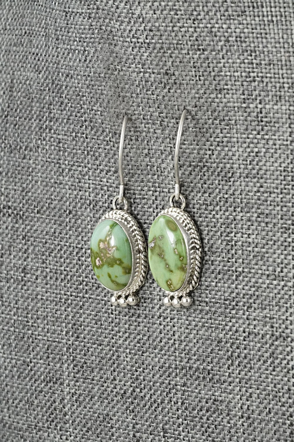 Turquoise & Sterling Silver Earrings - Eugene Gruber
