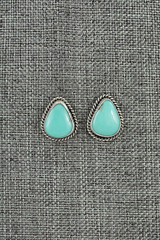 Turquoise & Sterling Silver Earrings - Marco Begaye