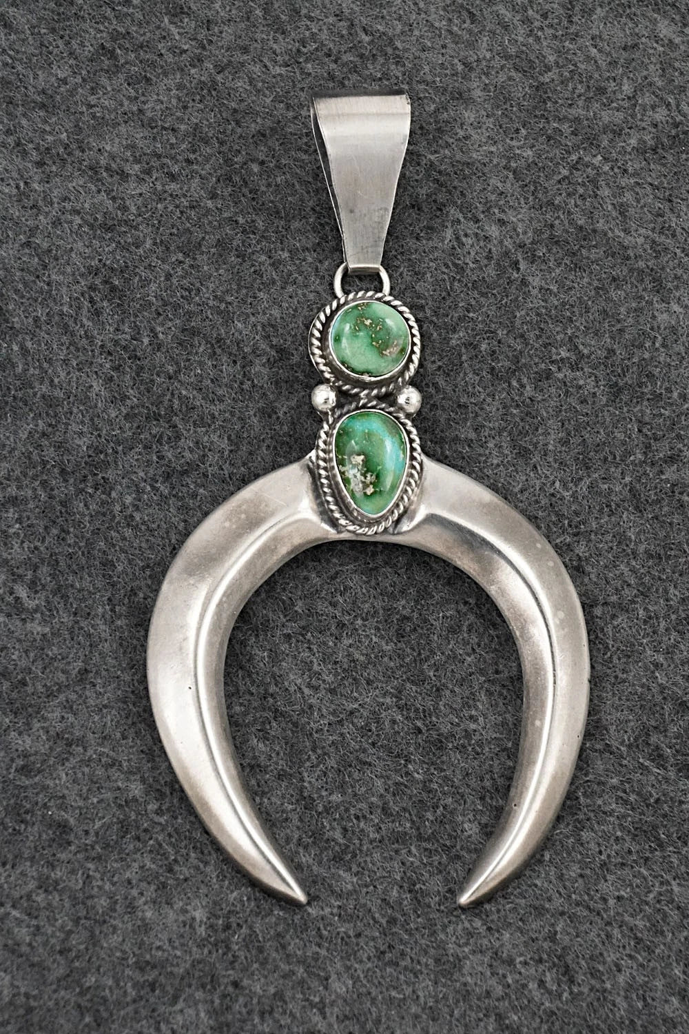 Turquoise & Sterling Silver Pendant - Eugene Gruber