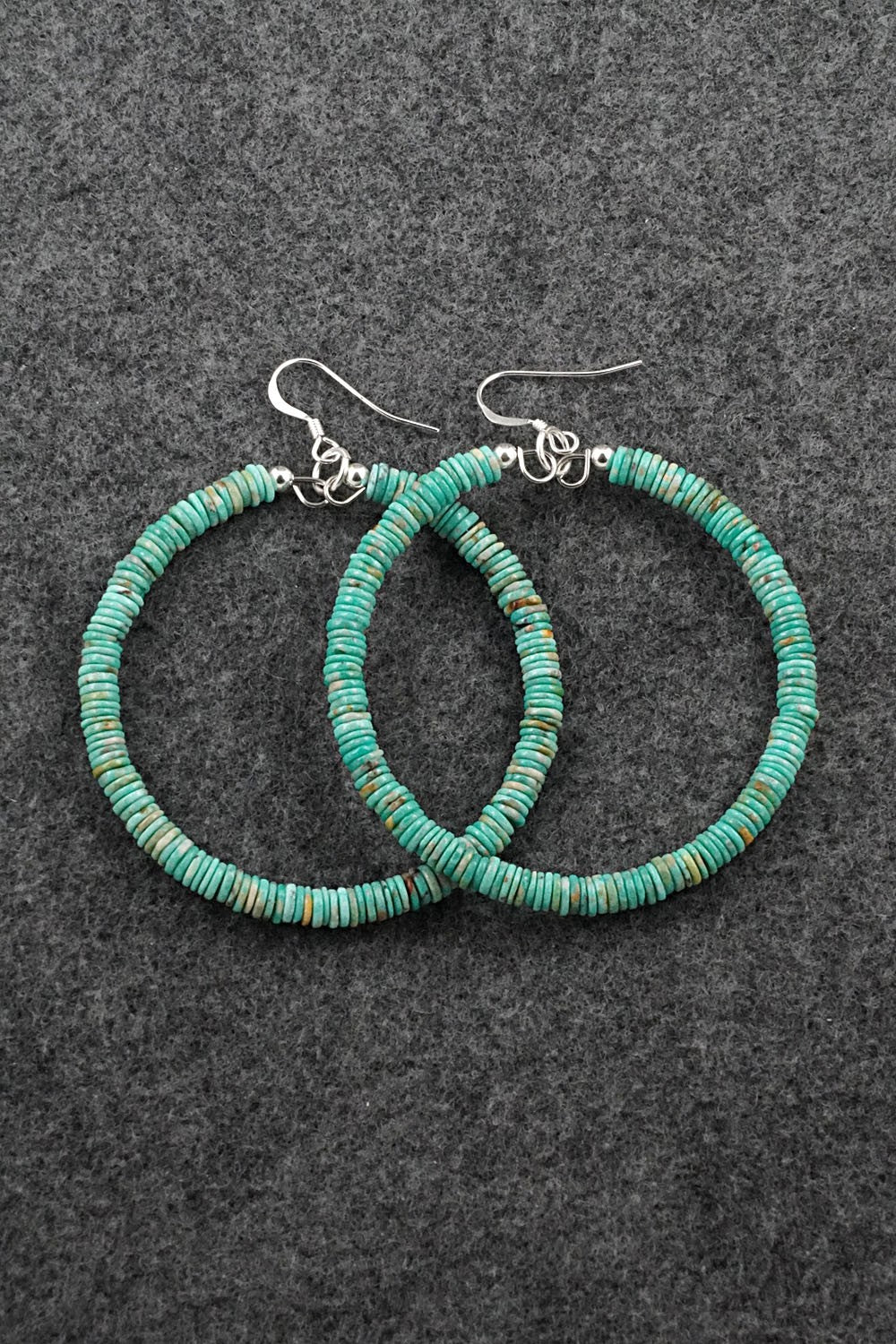Turquoise & Sterling Silver Earrings - Doreen Jake