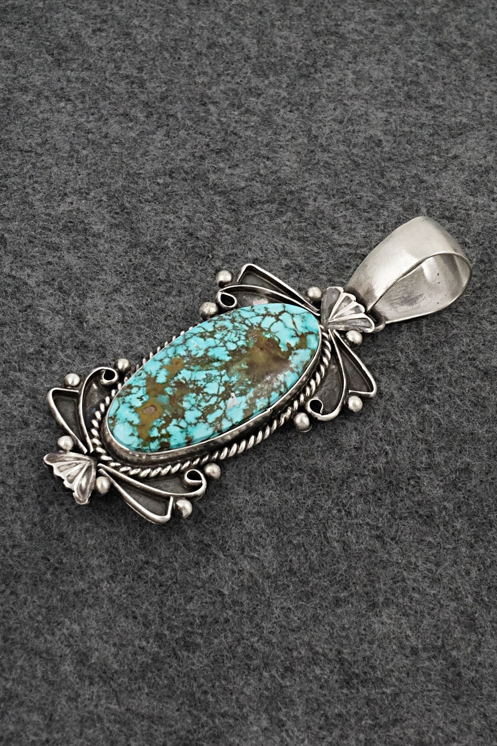 Turquoise & Sterling Silver Pendant - Paul Livingston