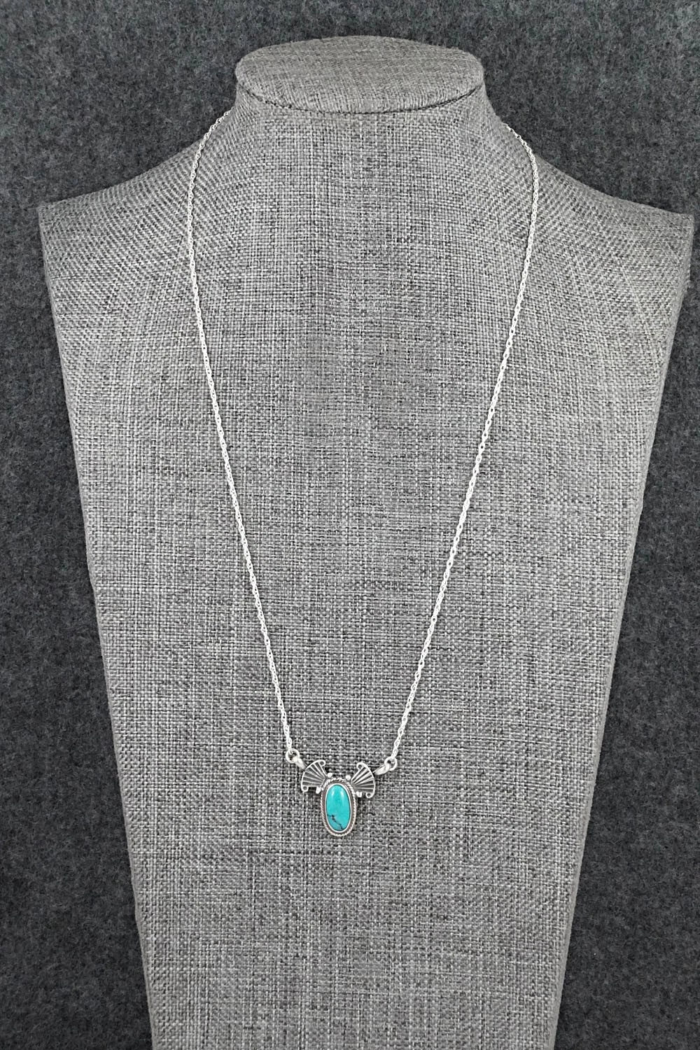 Turquoise & Sterling Silver Necklace - Verley Betone