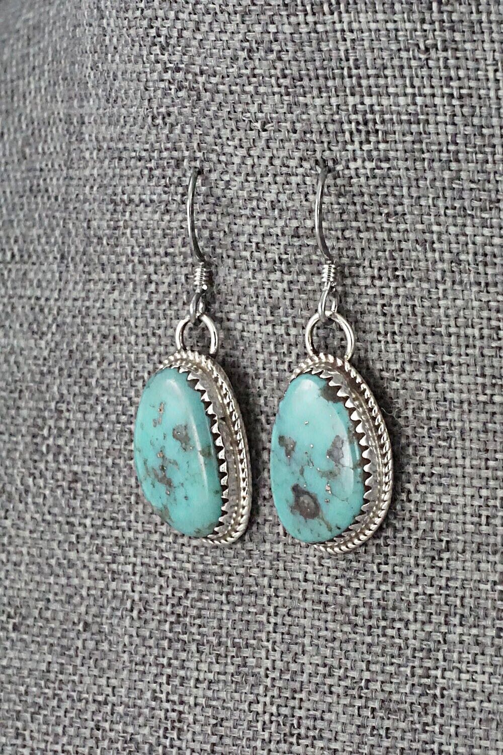 Turquoise & Sterling Silver Earrings - Ernest Hawthorne