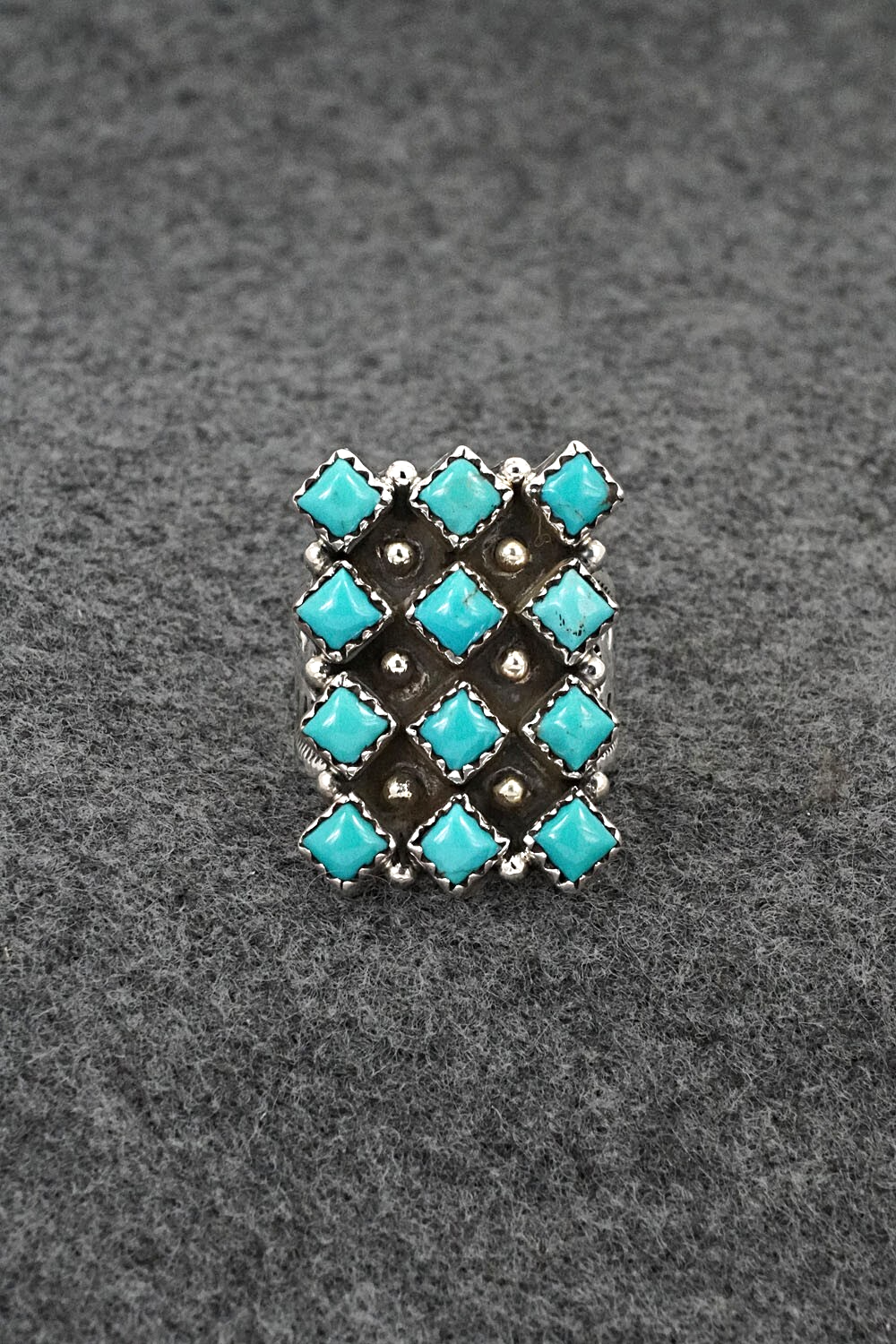 Turquoise & Sterling Silver Ring - Verley Betone - Size 6.5