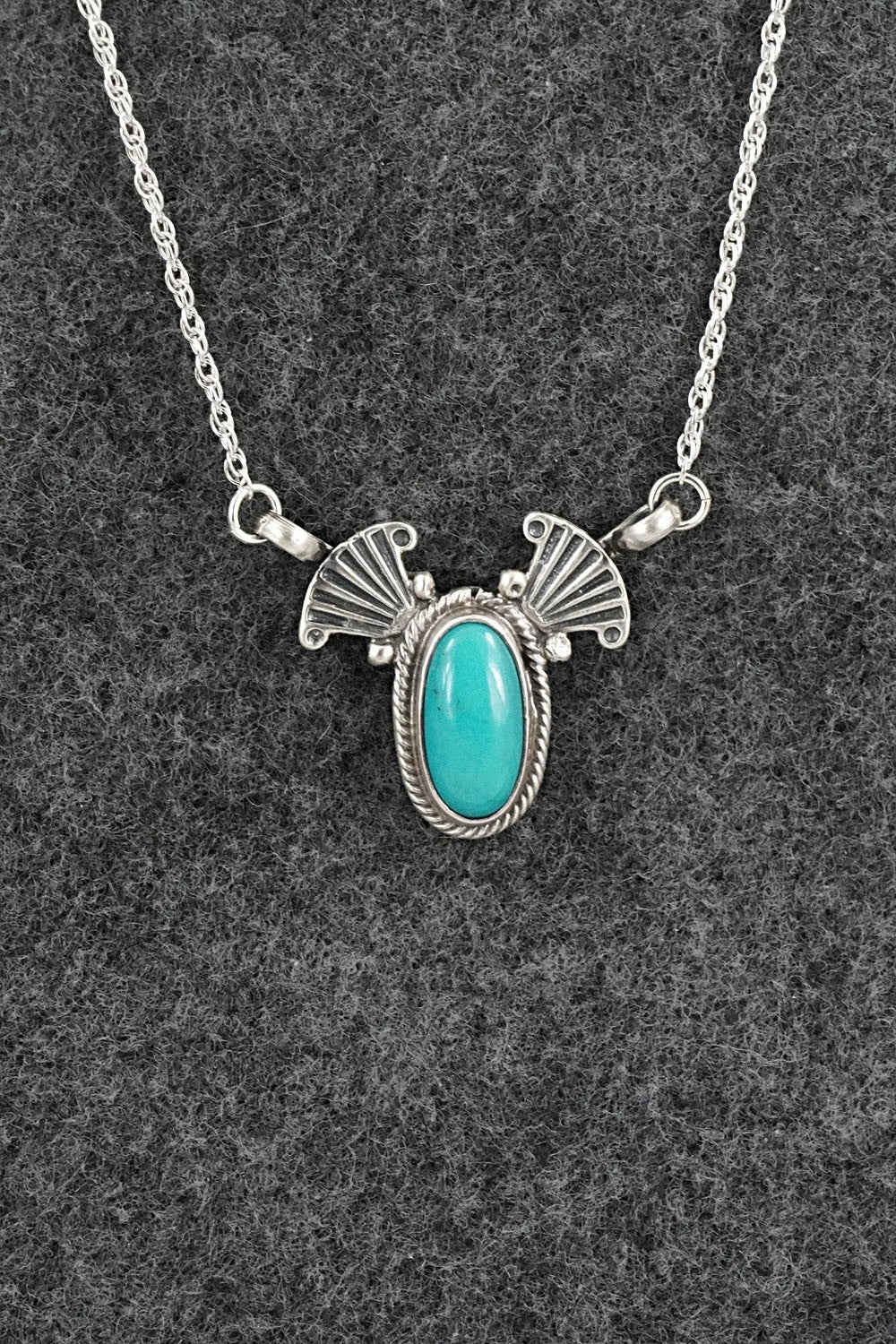 Turquoise & Sterling Silver Necklace - Verley Betone