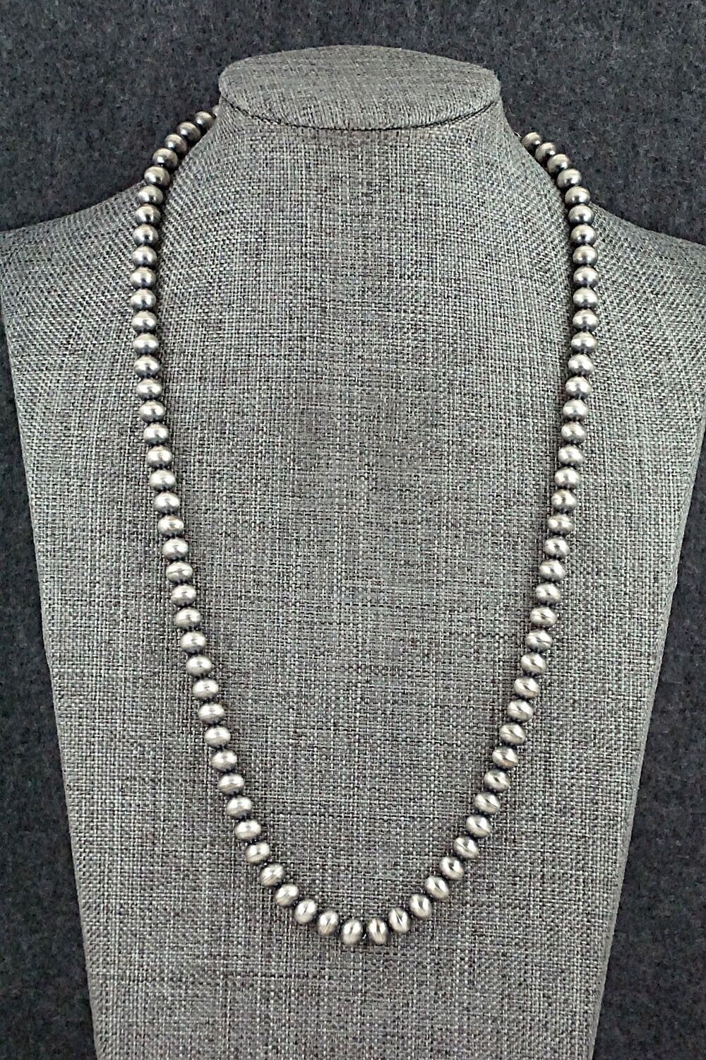Sterling Silver Navajo Pearl Necklace - Dorinda Mariano