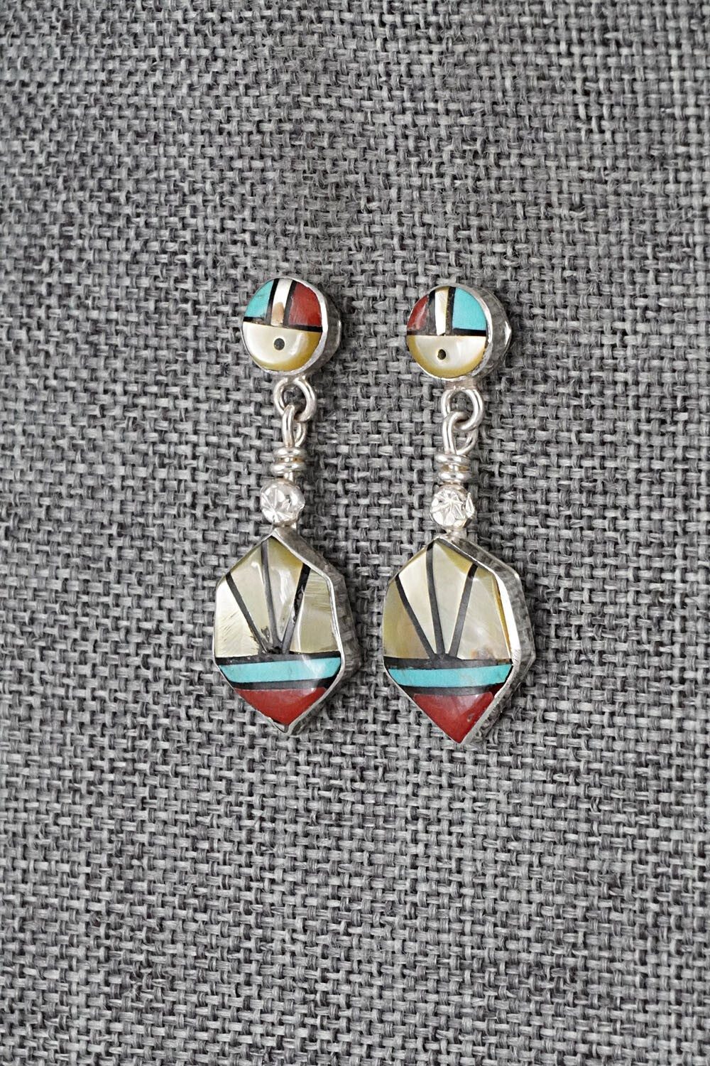 Multi-Stone Inlay & Sterling Silver Earrings - Ola Eriacho
