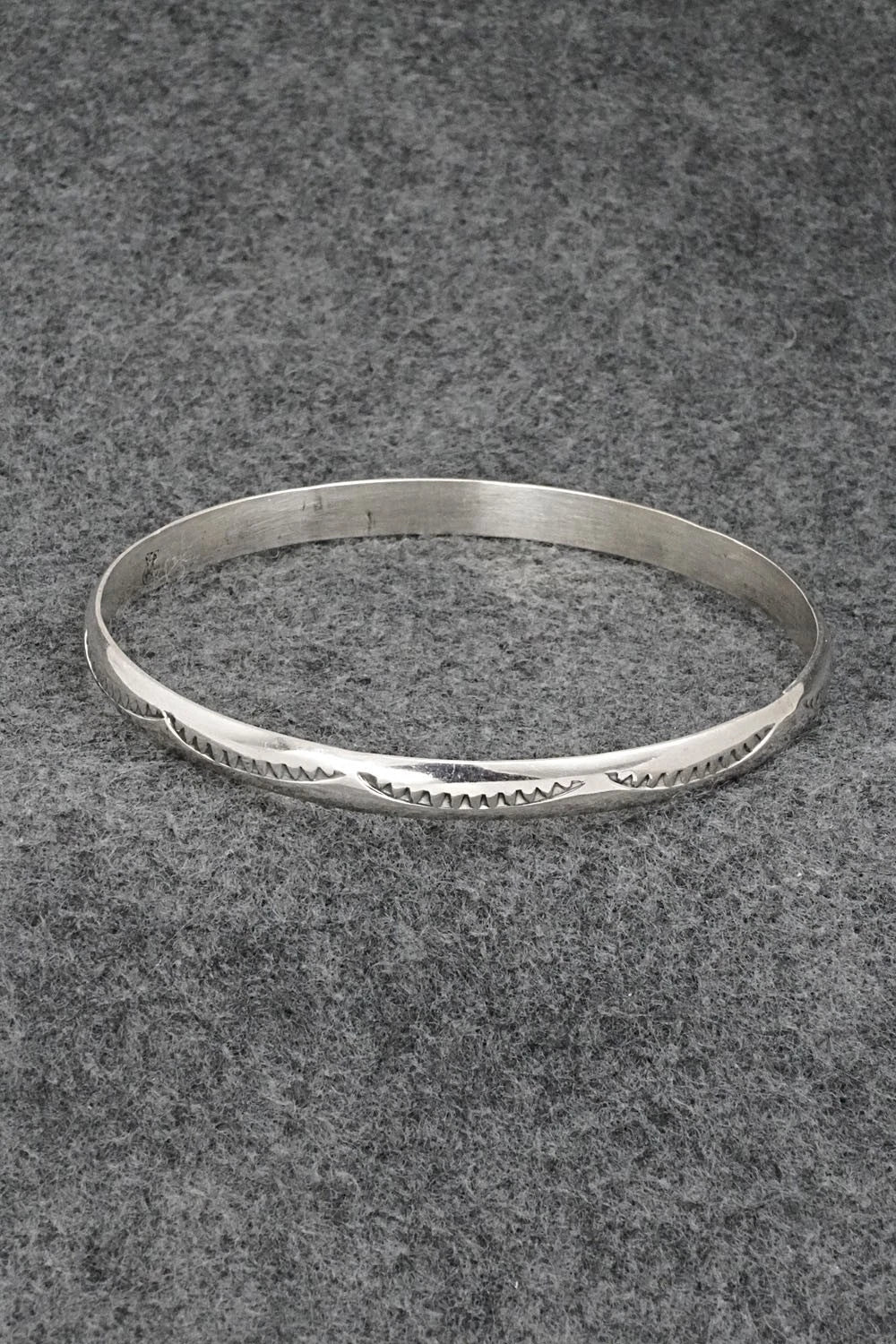 Sterling Silver Bangle Bracelet - Elaine Tahe