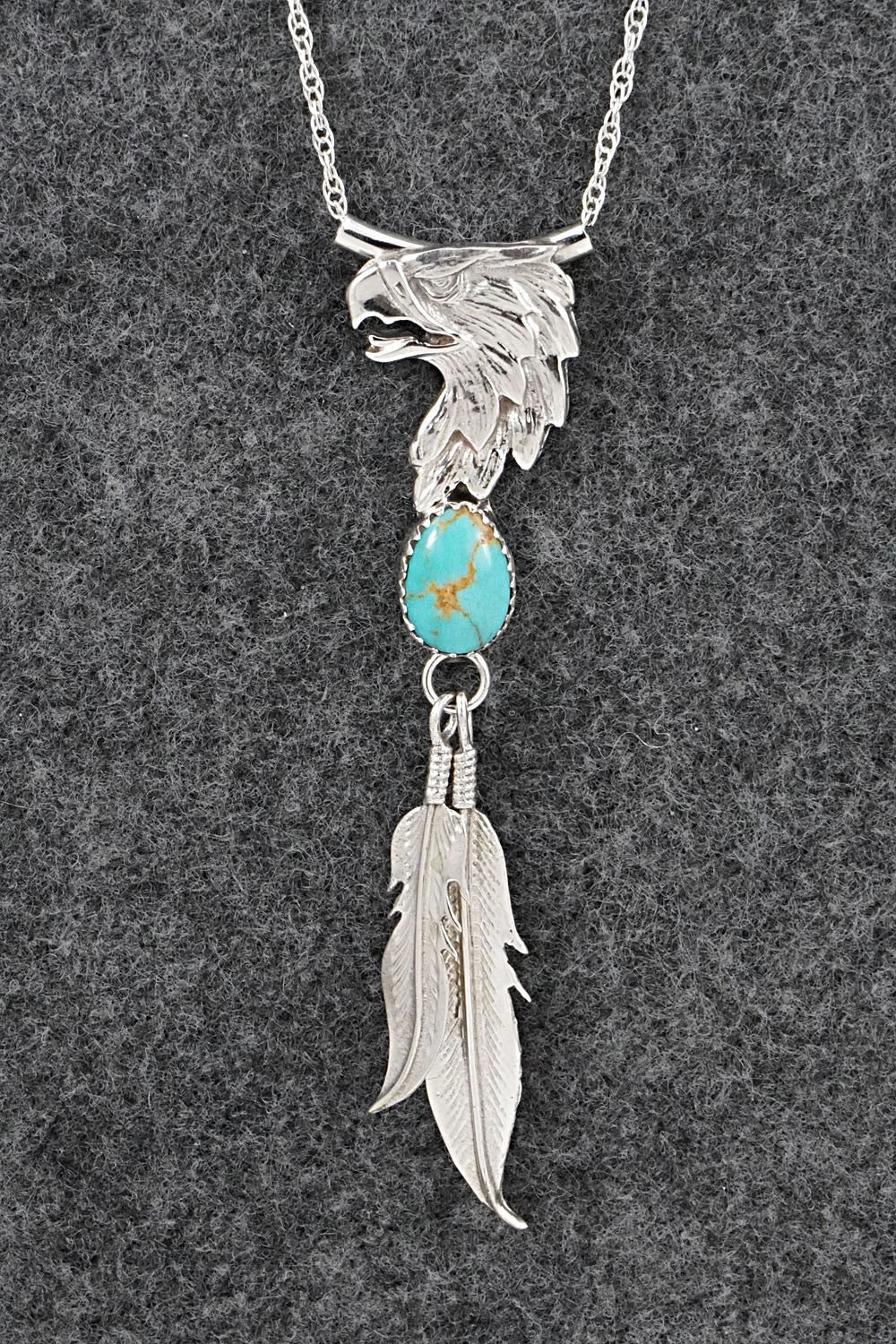 Turquoise & Sterling Silver Necklace - Genevieve Francisco