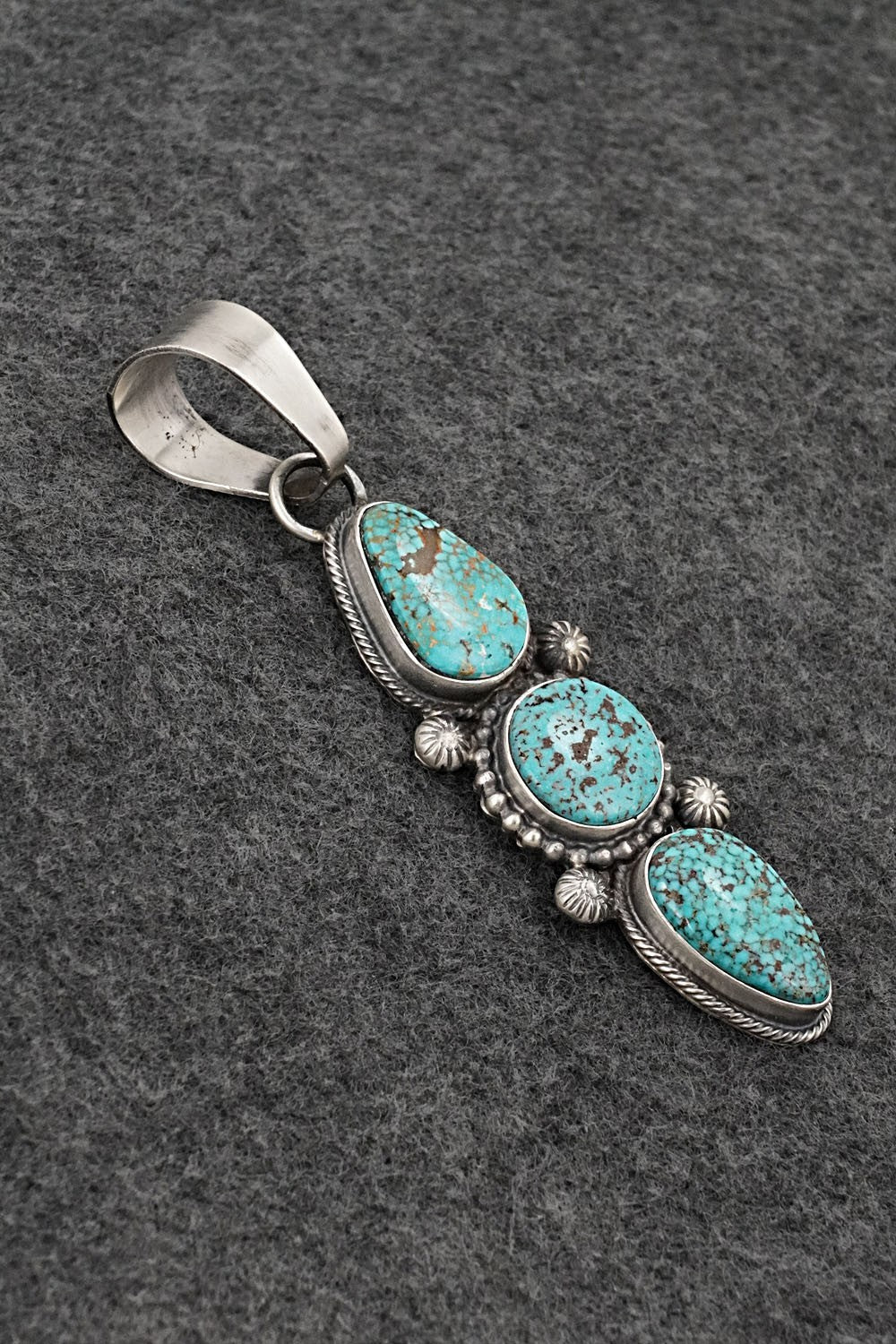Turquoise & Sterling Silver Pendant - Randy Billy