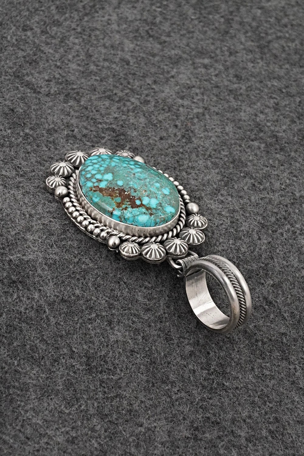 Turquoise & Sterling Silver Pendant - Michael Calladitto