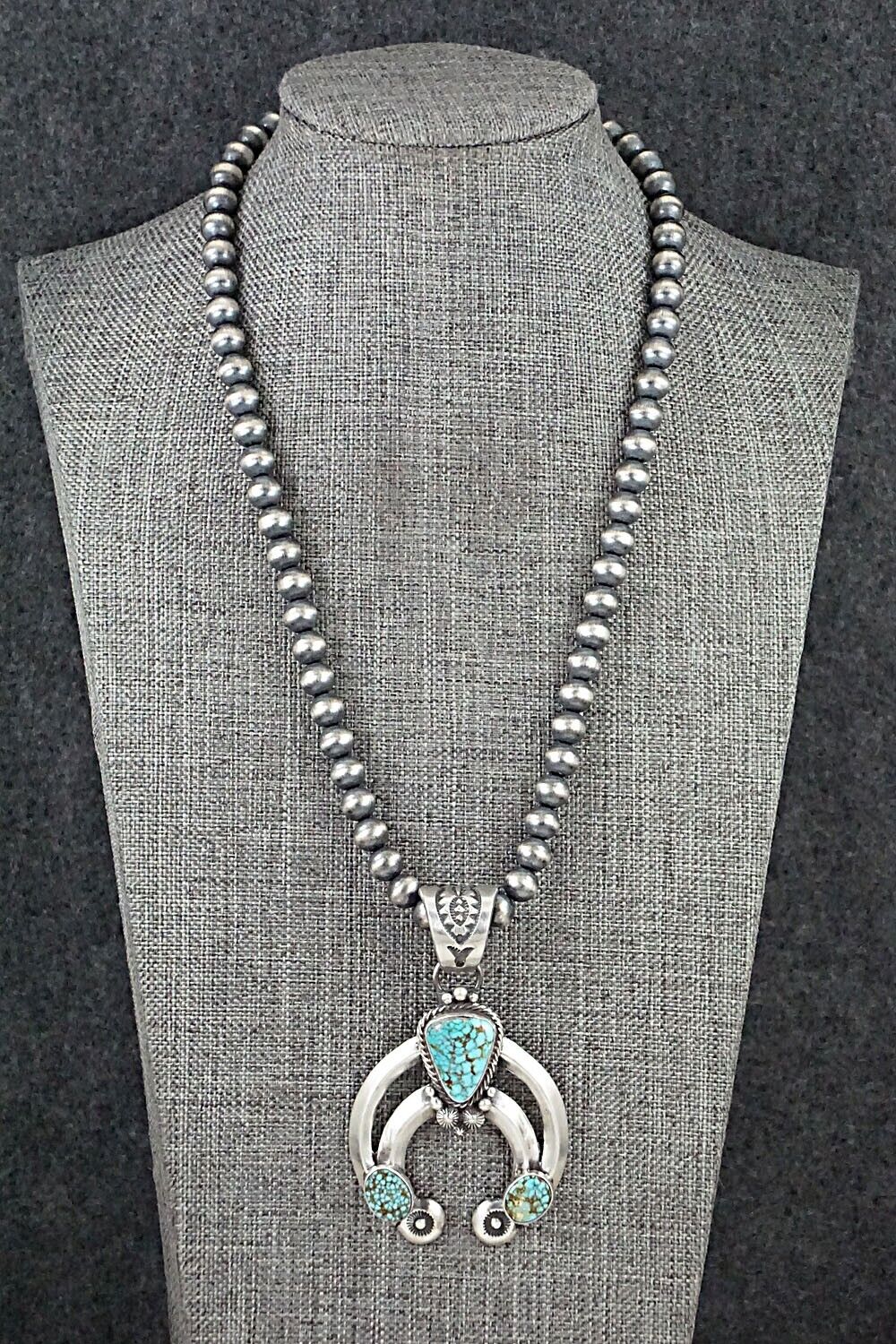 Turquoise & Sterling Silver Necklace - Tom Lewis