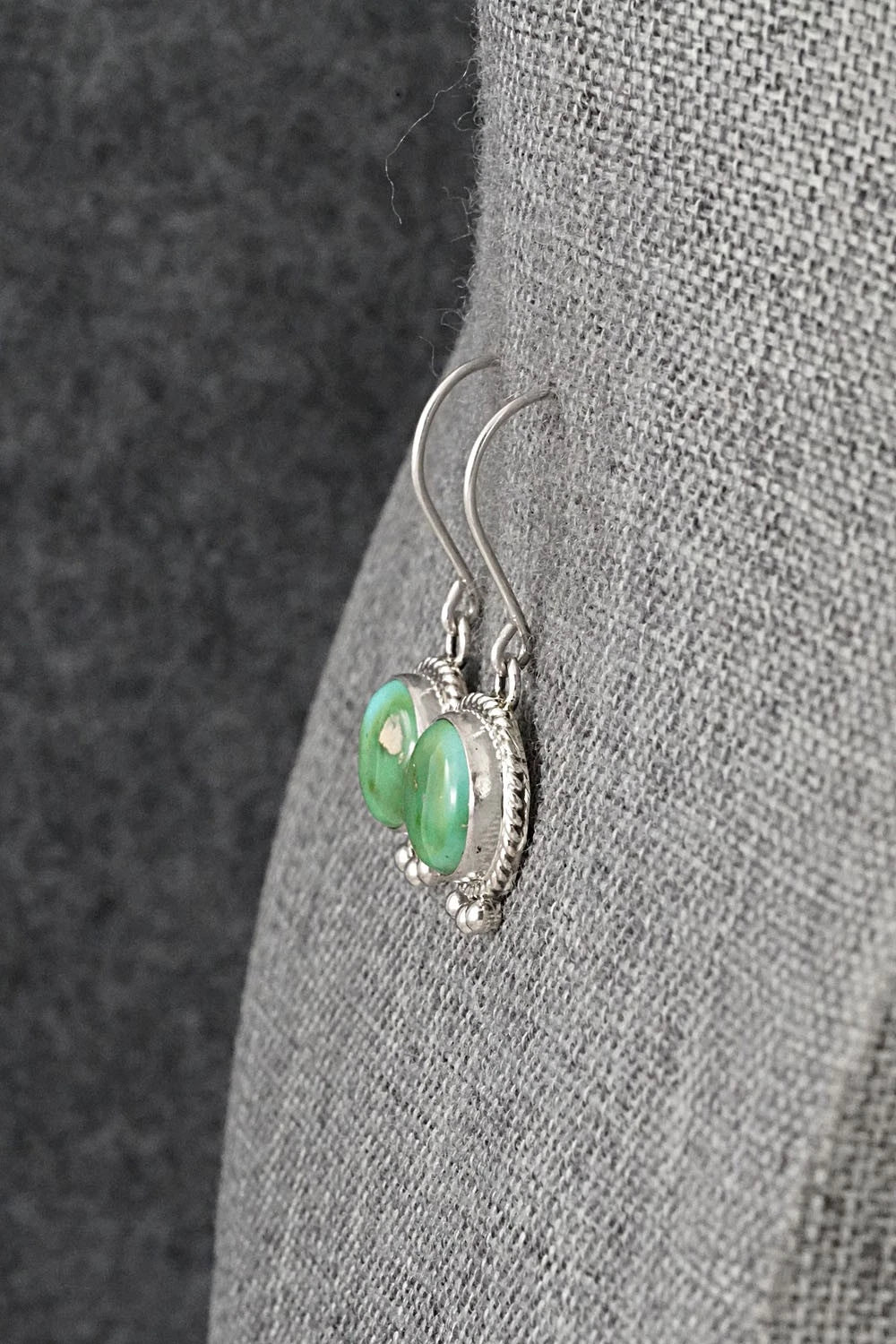 Turquoise & Sterling Silver Earrings - Eugene Gruber