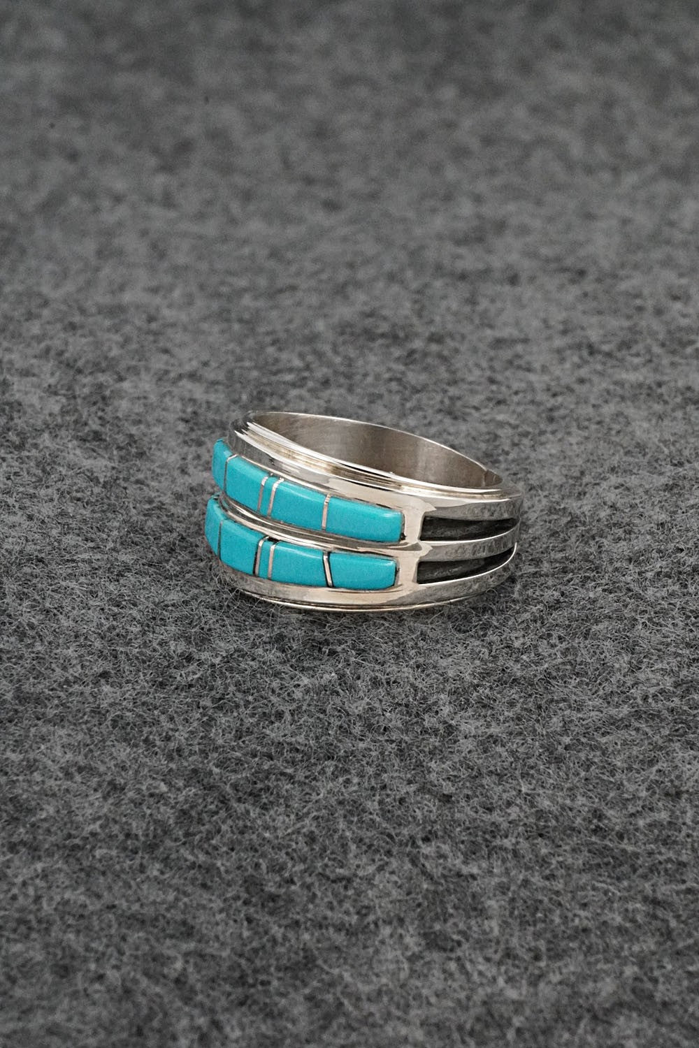 Turquoise & Sterling Silver Ring - Wilbert Muskett Jr. - Size 8