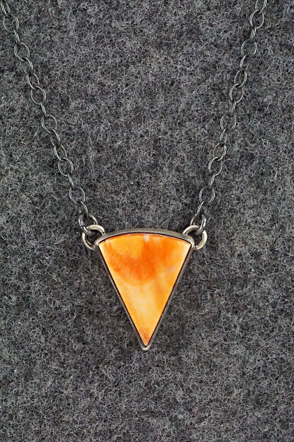 Spiny Oyster & Sterling Silver Necklace - Bernyse Chavez