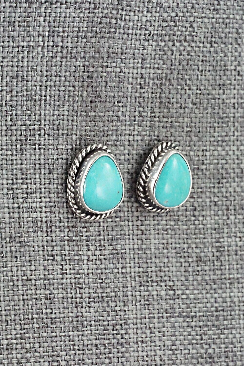 Turquoise & Sterling Silver Earrings - Marco Begaye