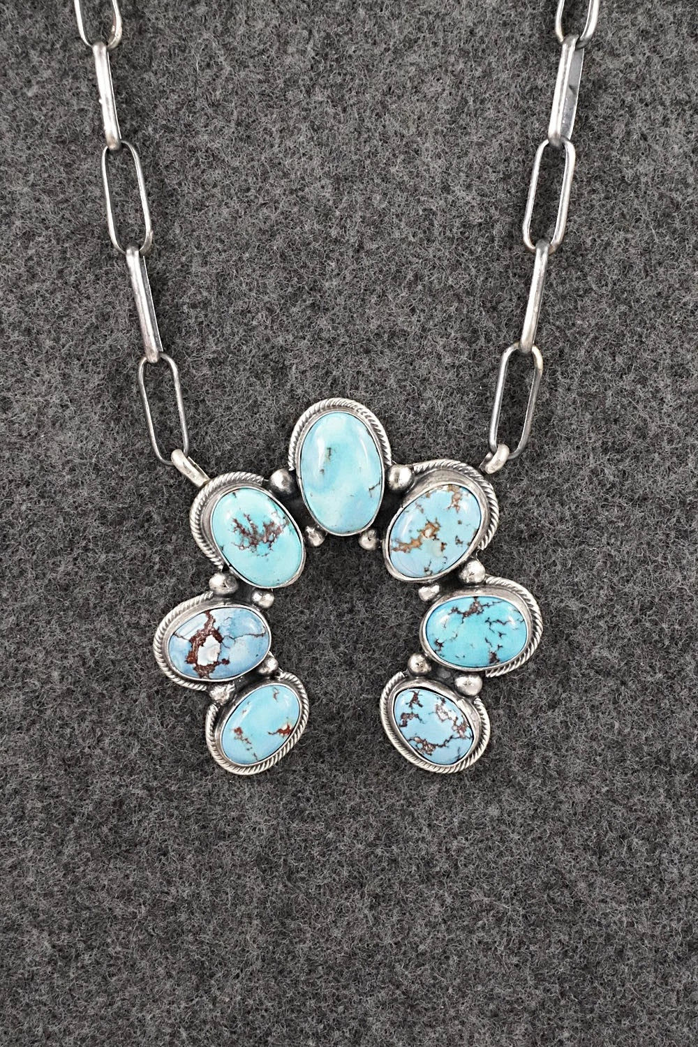 Turquoise & Sterling Silver Necklace - Darrin Livingston