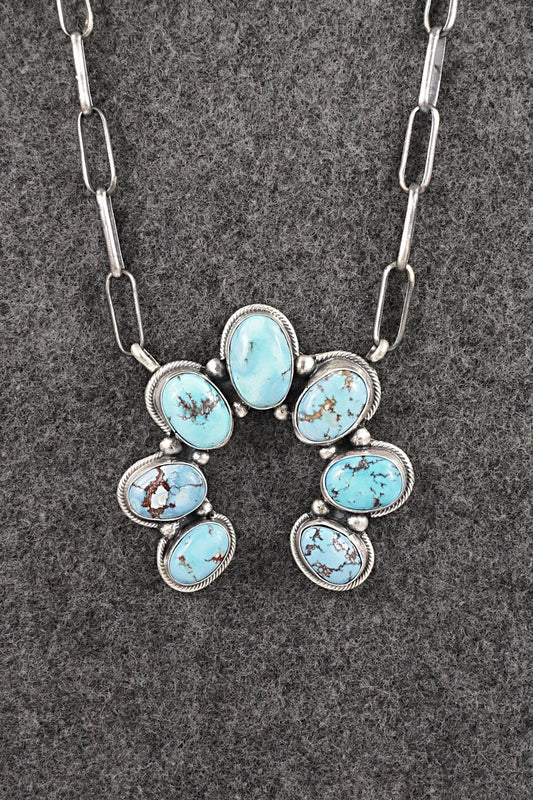 Turquoise & Sterling Silver Necklace - Darrin Livingston