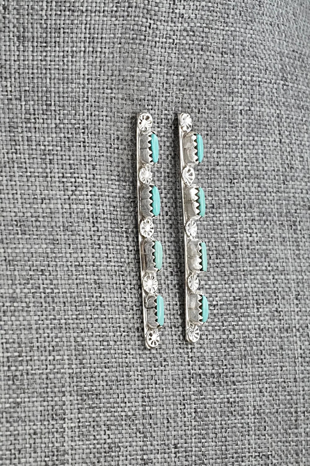 Turquoise & Sterling Silver Earrings - Murray Hannaweeka