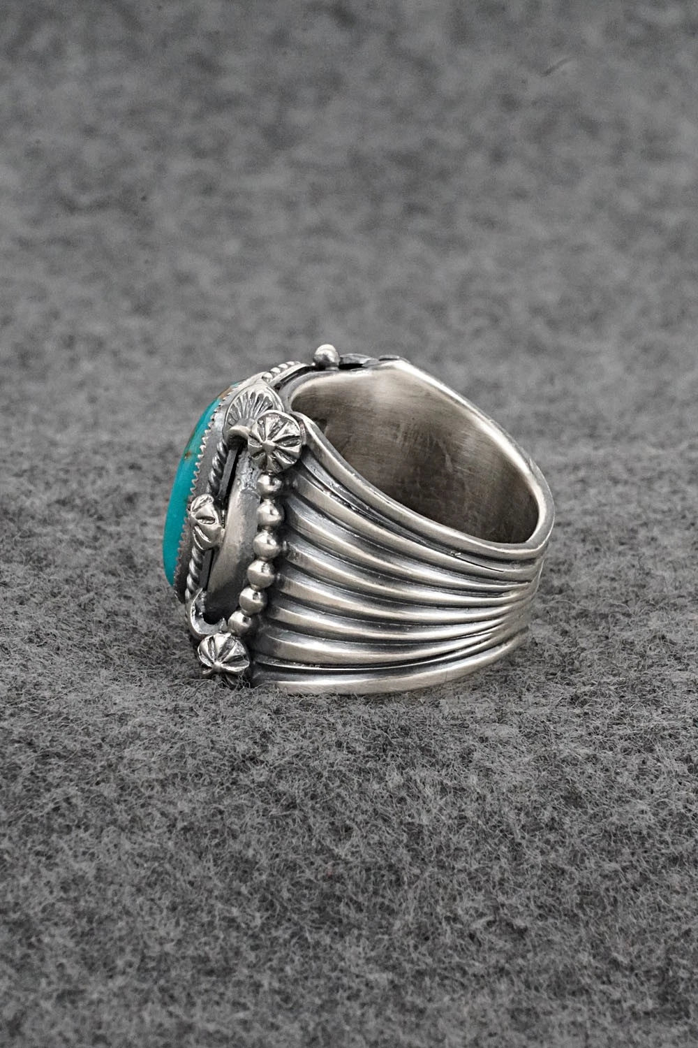 Turquoise & Sterling Silver Ring - Delbert Gordon - Size 9