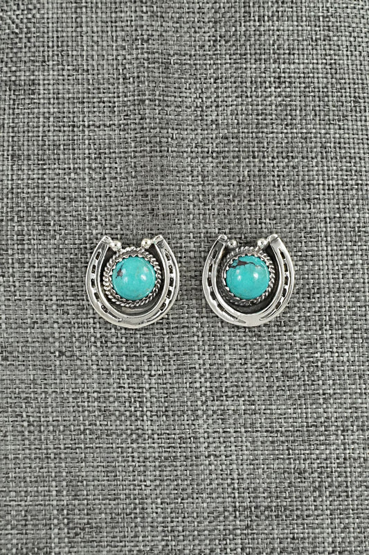 Turquoise & Sterling Silver Earrings - Hiram Largo