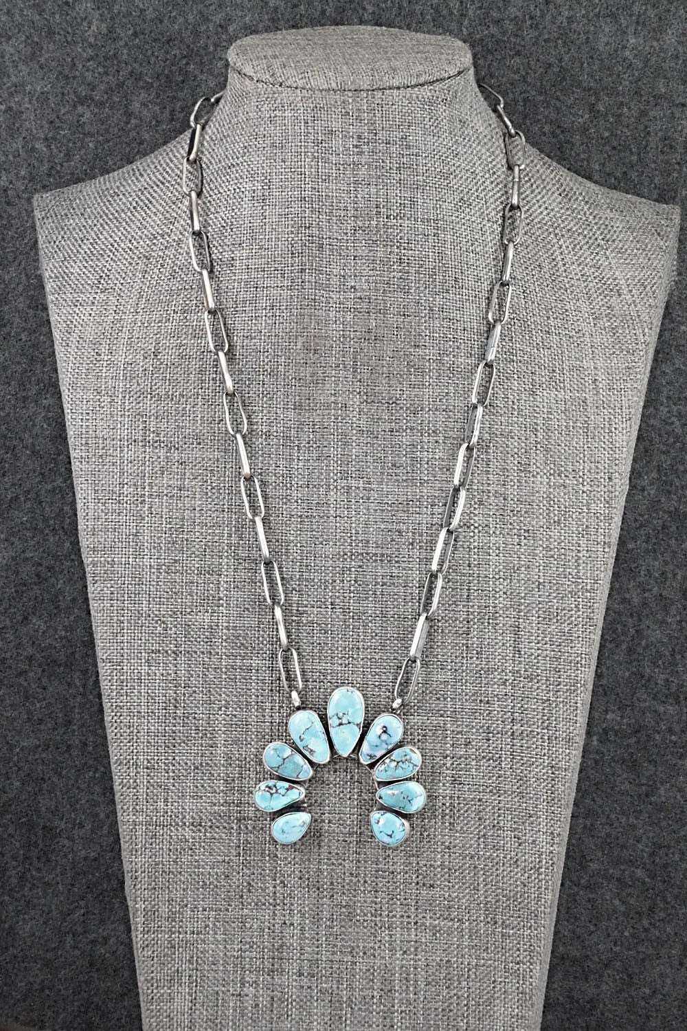 Turquoise & Sterling Silver Necklace - Darrin Livingston