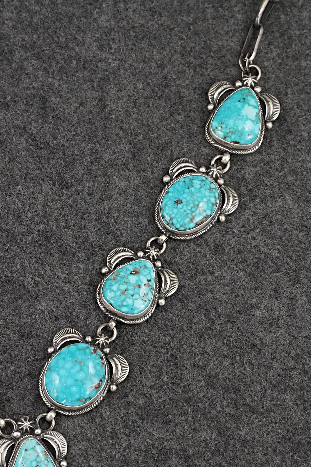 Turquoise & Sterling Silver Necklace and Earrings Set - Randy Boyd