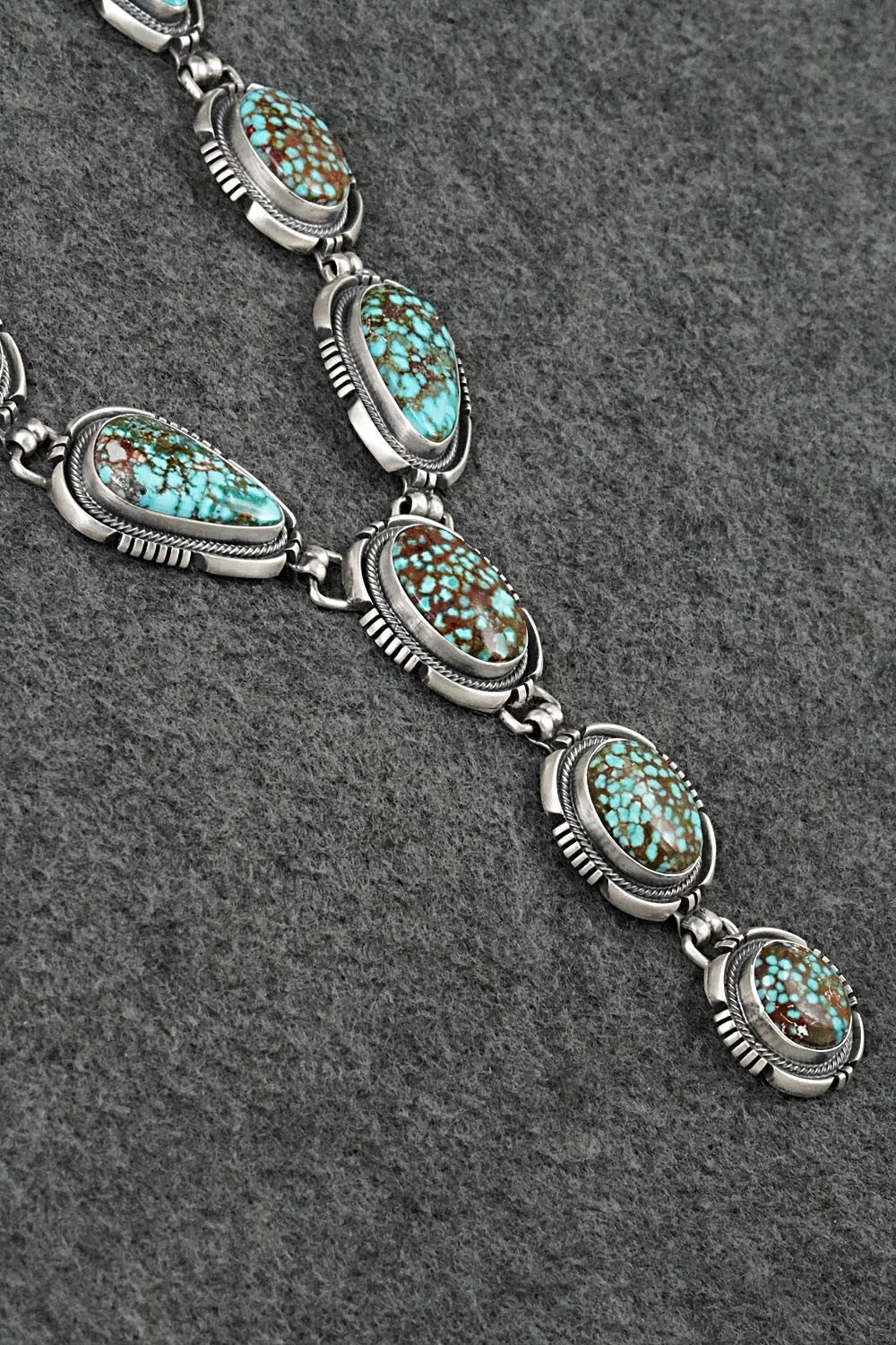 Turquoise & Sterling Silver Necklace and Earrings Set - Mark Yazzie
