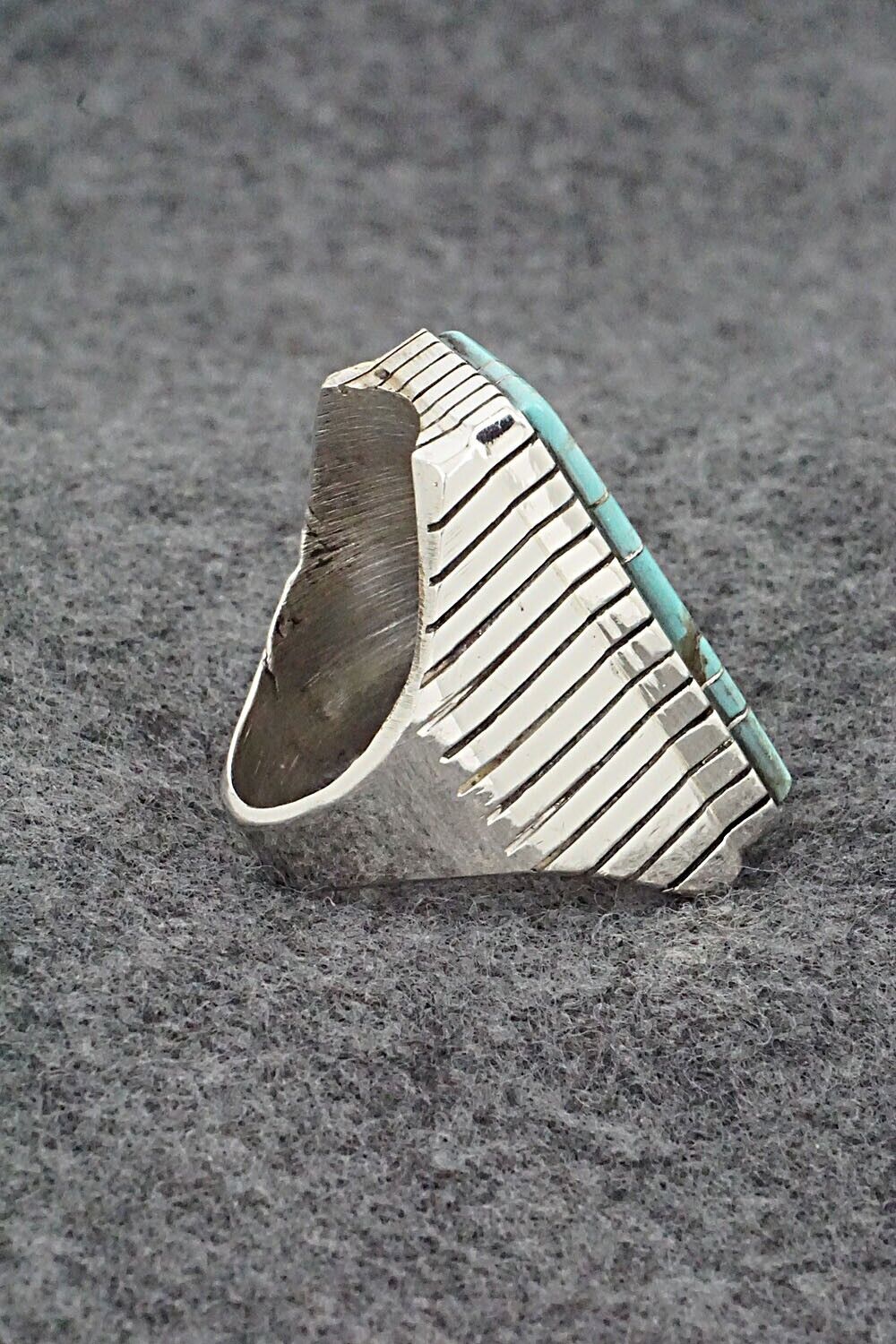 Turquoise & Sterling Silver Ring - Trevor Jack - Size 9.5