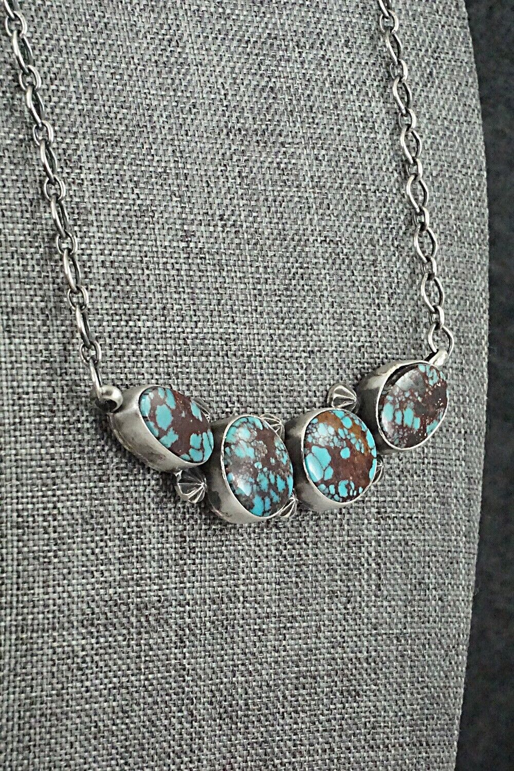 Turquoise & Sterling Silver Necklace - Darrin Livingston