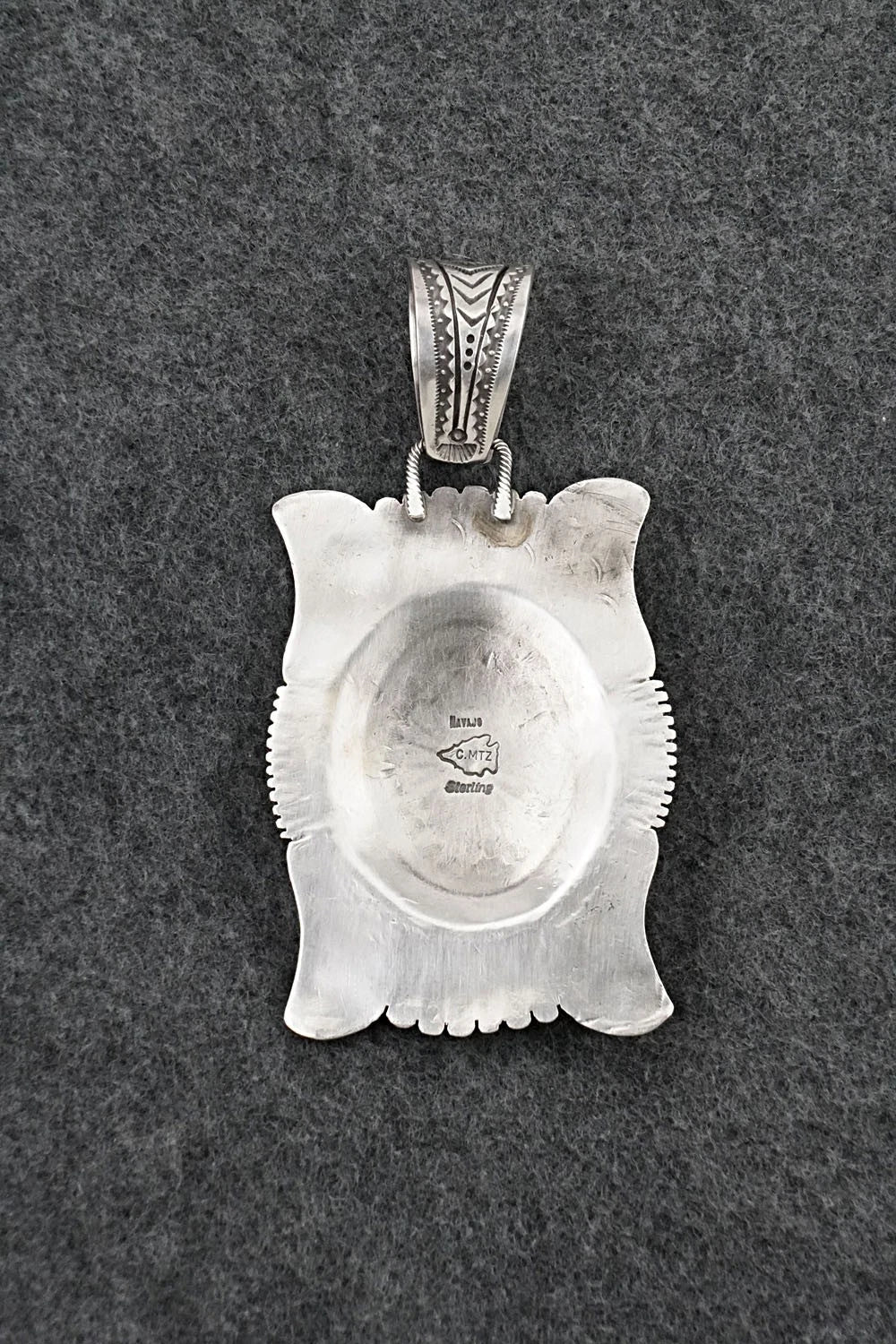 Turquoise & Sterling Silver Pendant - Calvin Martinez