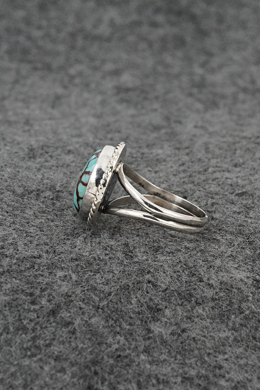 Turquoise & Sterling Silver Ring - Eugene Gruber - Size 6