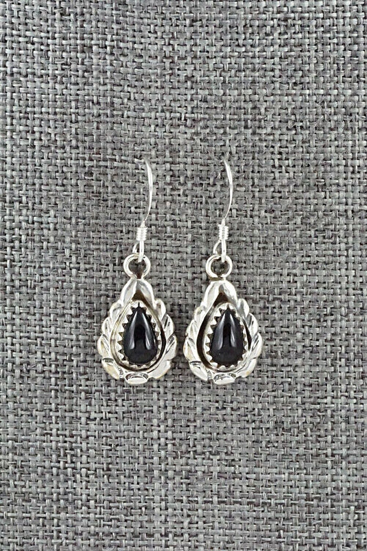 Onyx & Sterling Silver Earrings - Annie Spencer
