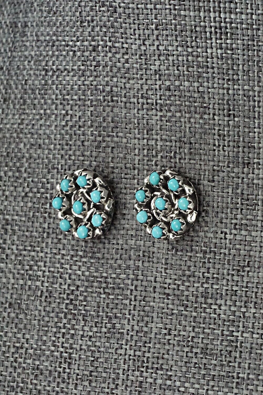 Turquoise & Sterling Silver Earrings - Randy Hooee