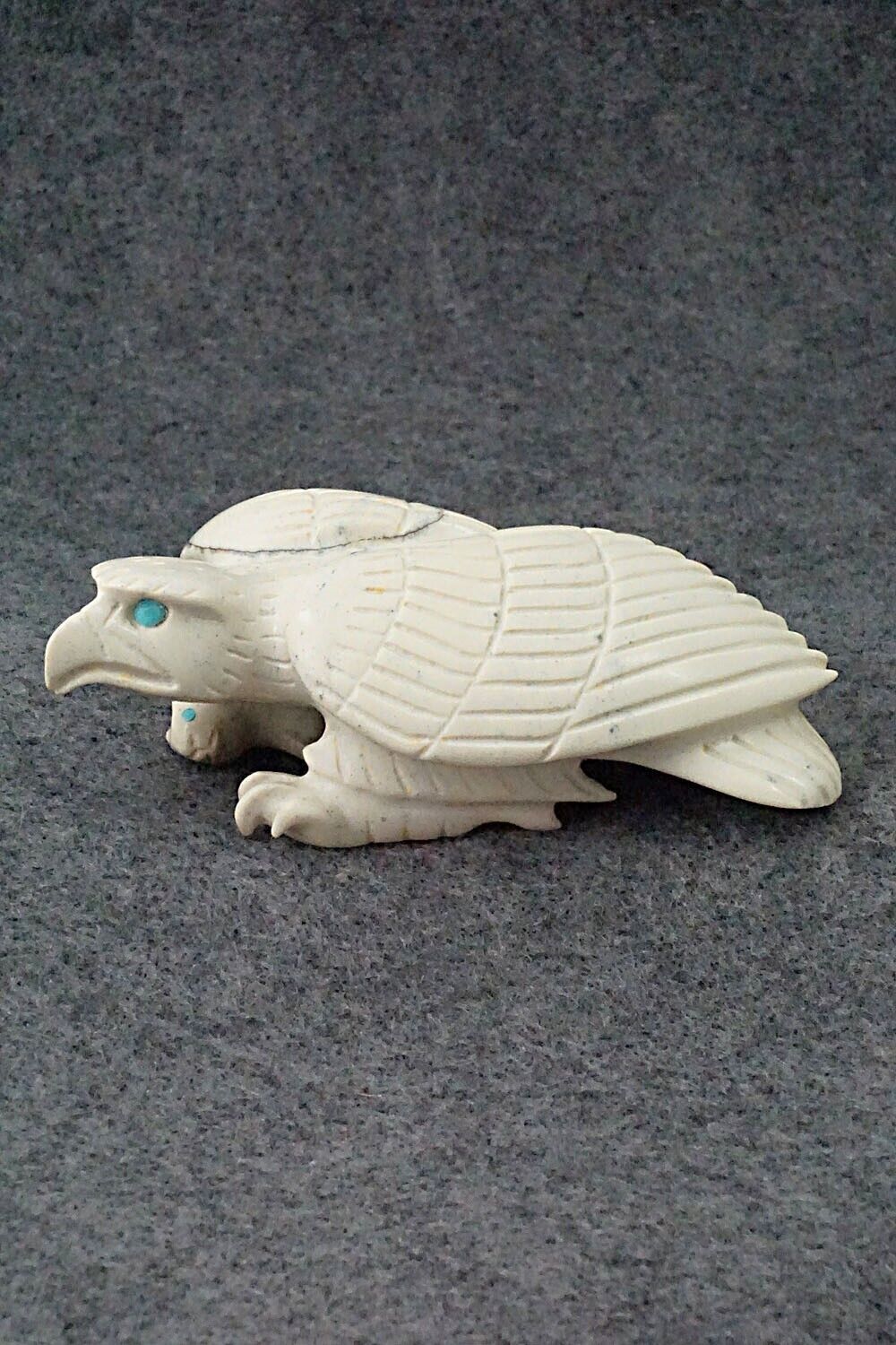 Eagle with Rabbit Zuni Fetish Carving - Albert Eustace Sr.