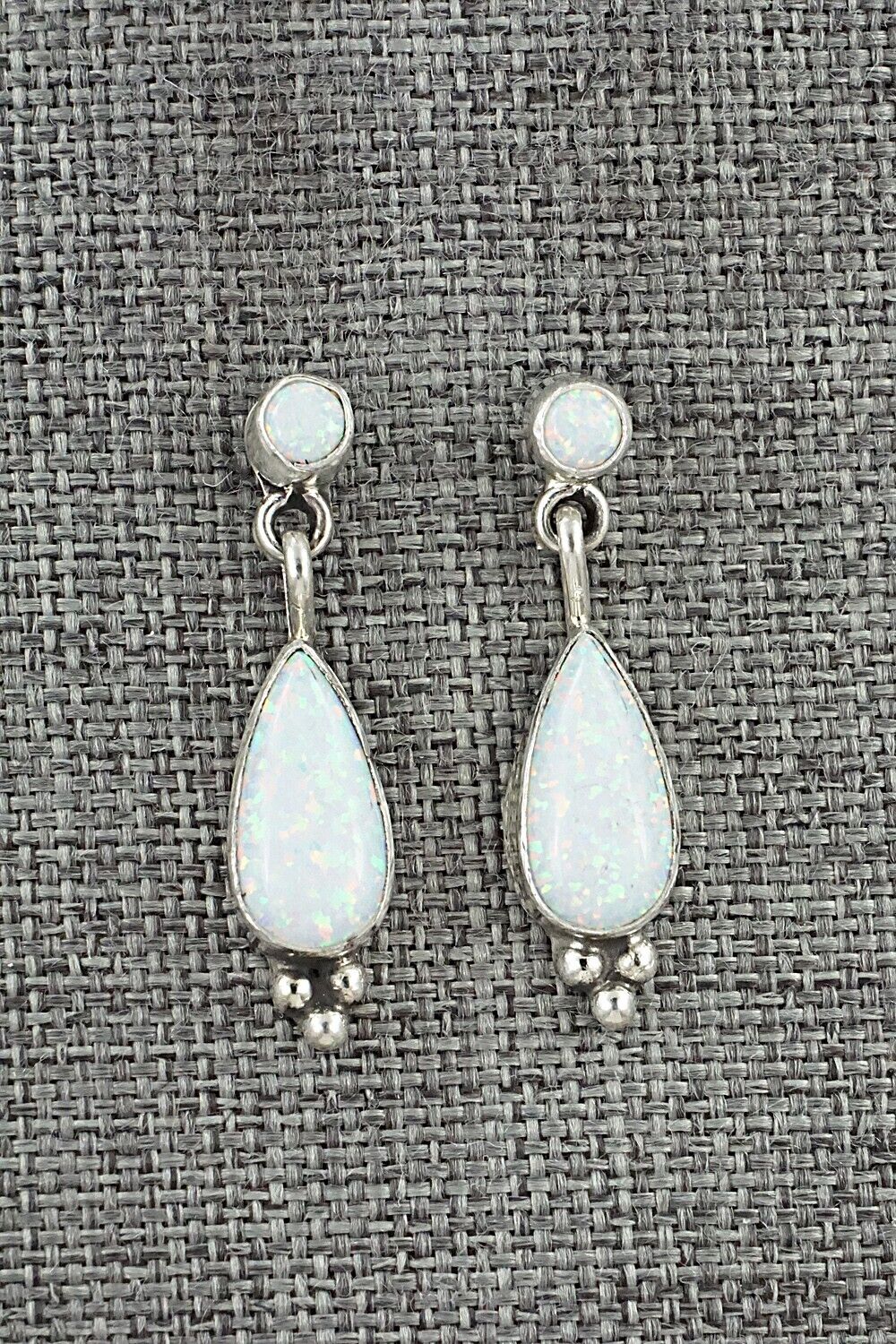 Opalite & Sterling Silver Earrings - Gary Shorty