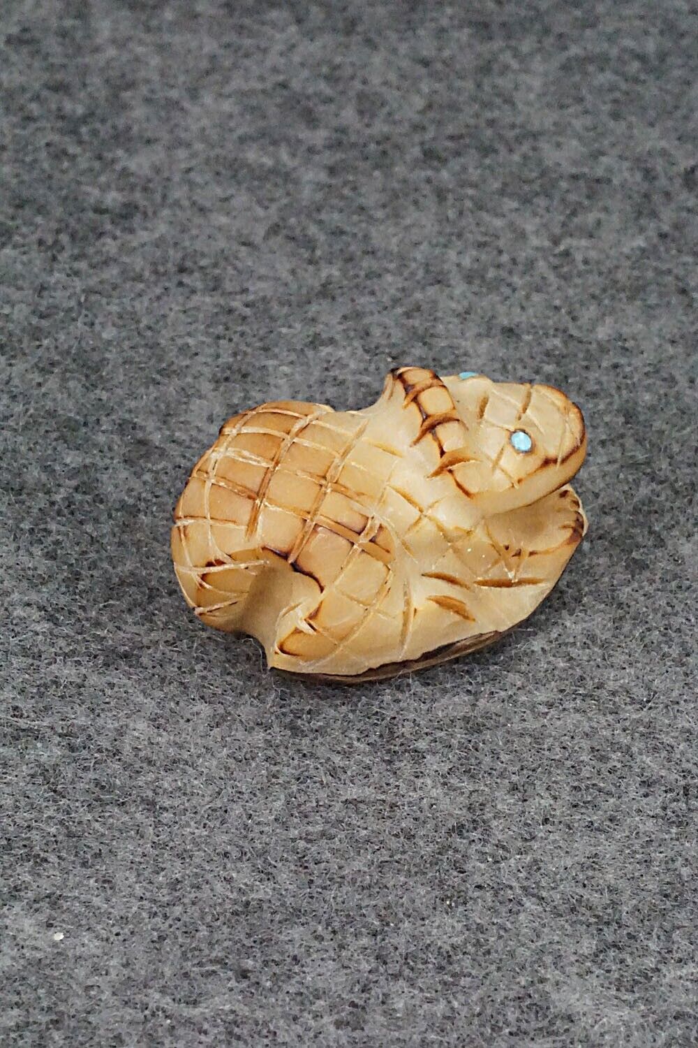 Horned Toad Zuni Fetish Carving - Alfred Lamy