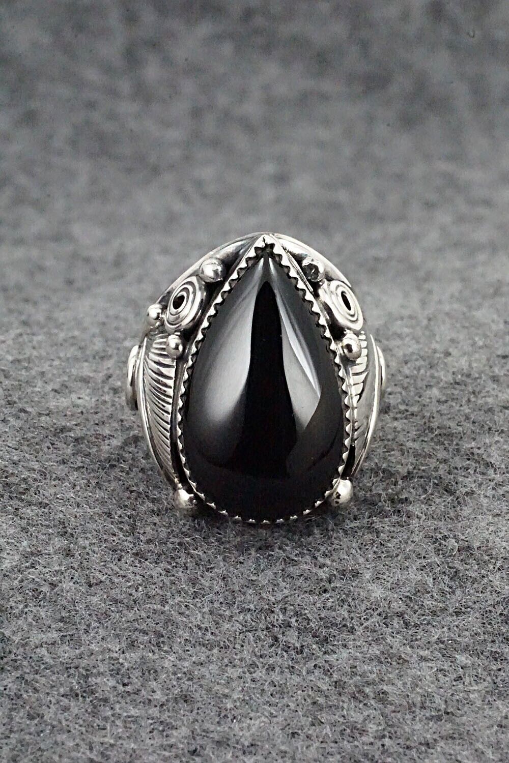 Onyx & Sterling Silver Ring - Darrell Morgan - Size 7