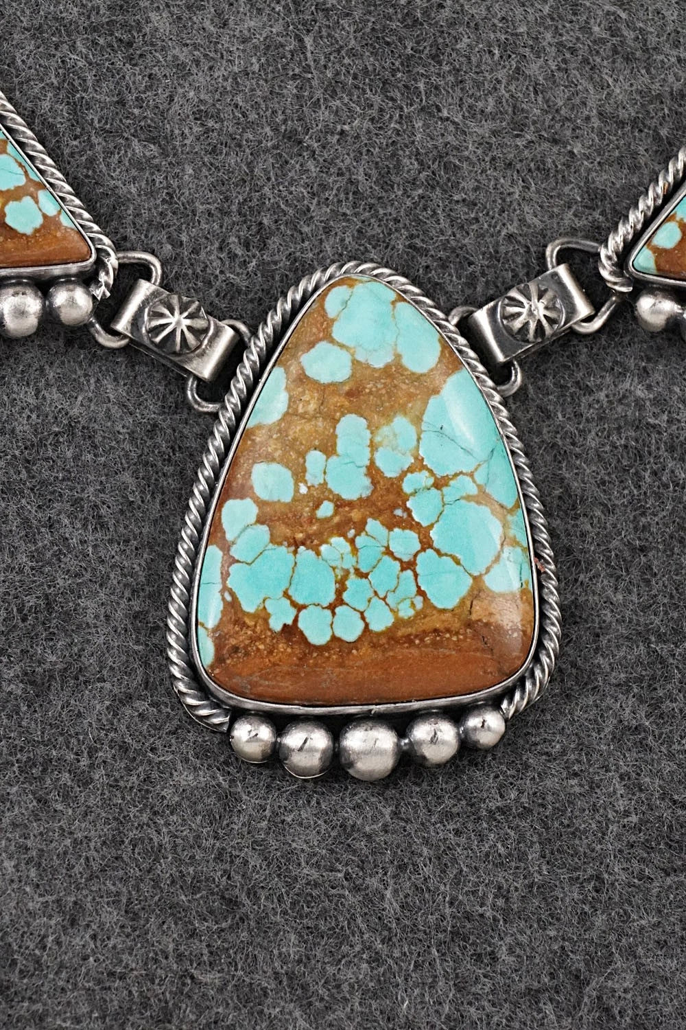 Turquoise & Sterling Silver Necklace and Earrings Set - Paul Livingston