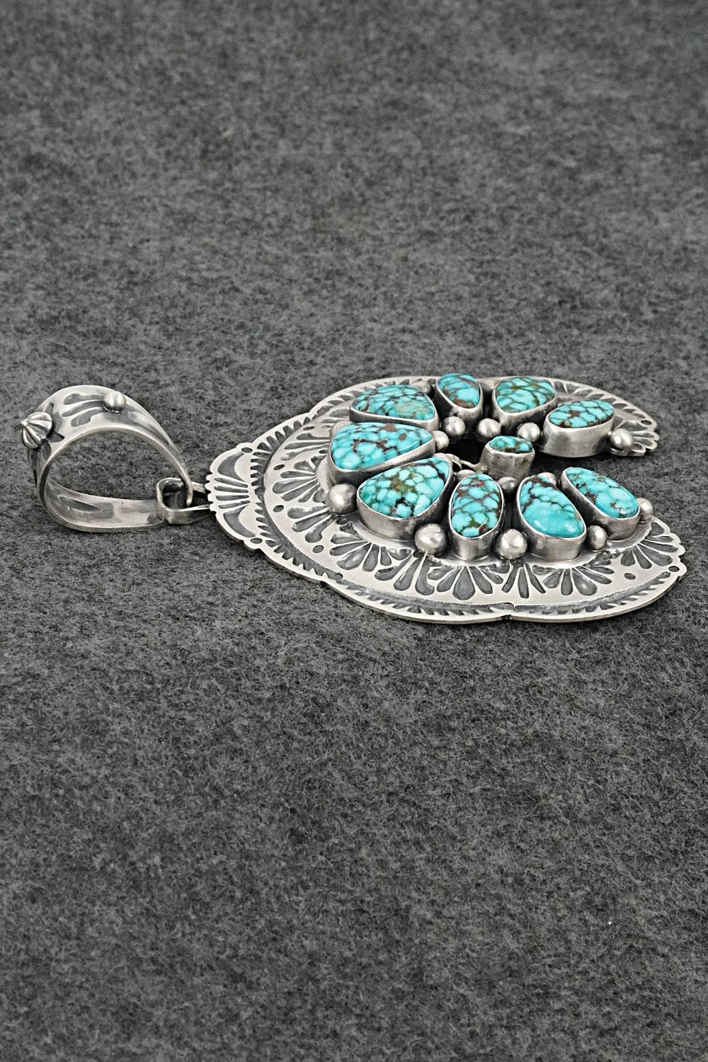 Turquoise & Sterling Silver Naja Pendant - Mark Yazzie