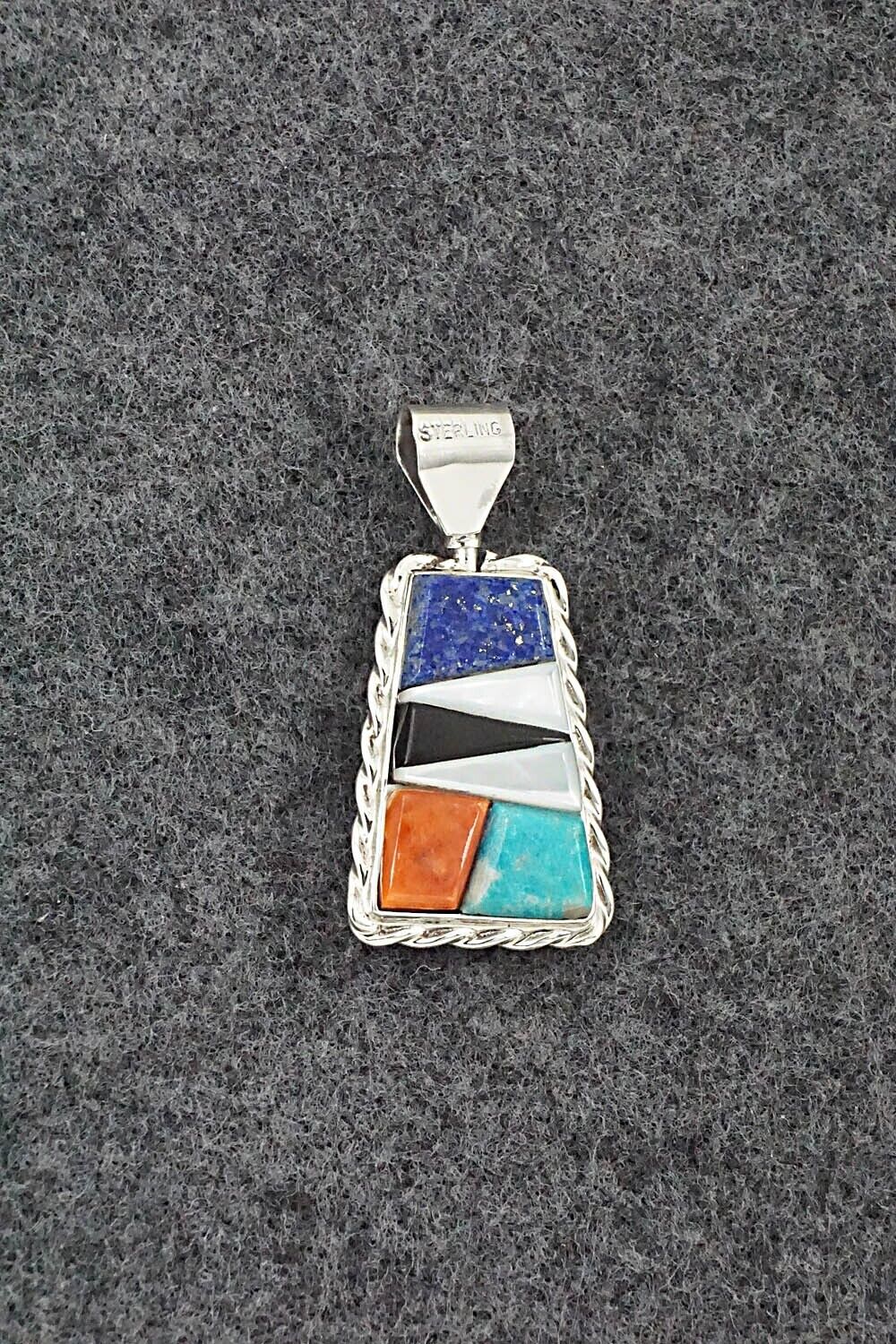 Multi-Stone & Sterling Silver Double-Sided Pendant - Bevis Tsadasi