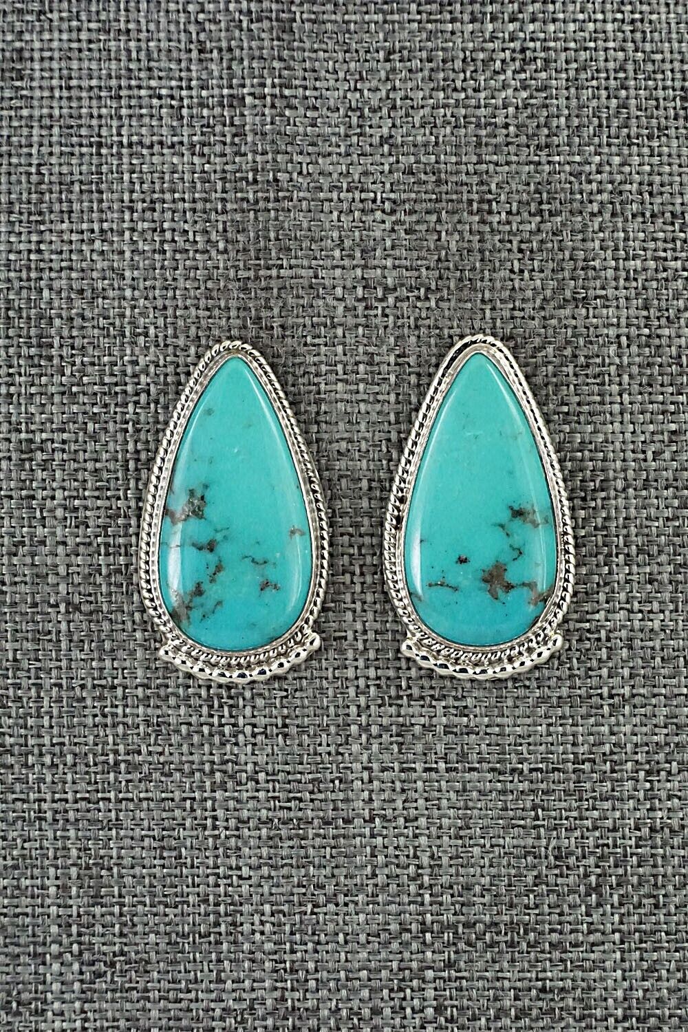 Turquoise & Sterling Silver Earrings - Verley Betone