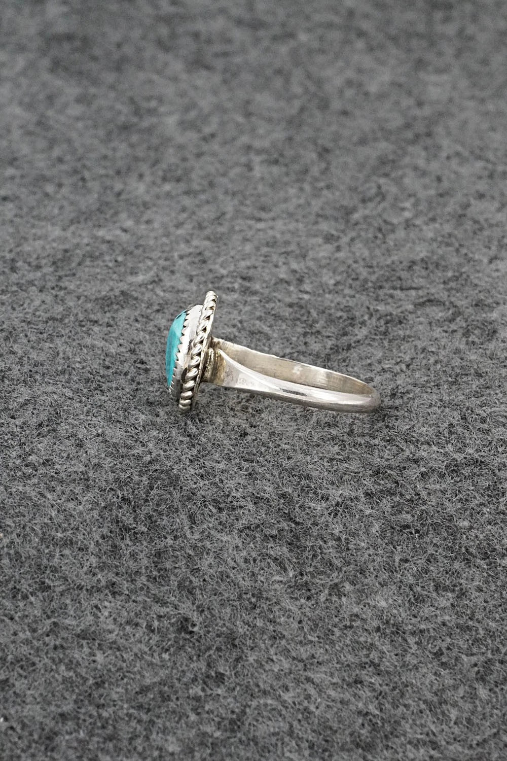 Turquoise & Sterling Silver Ring - Darius Arviso - Size 8.5