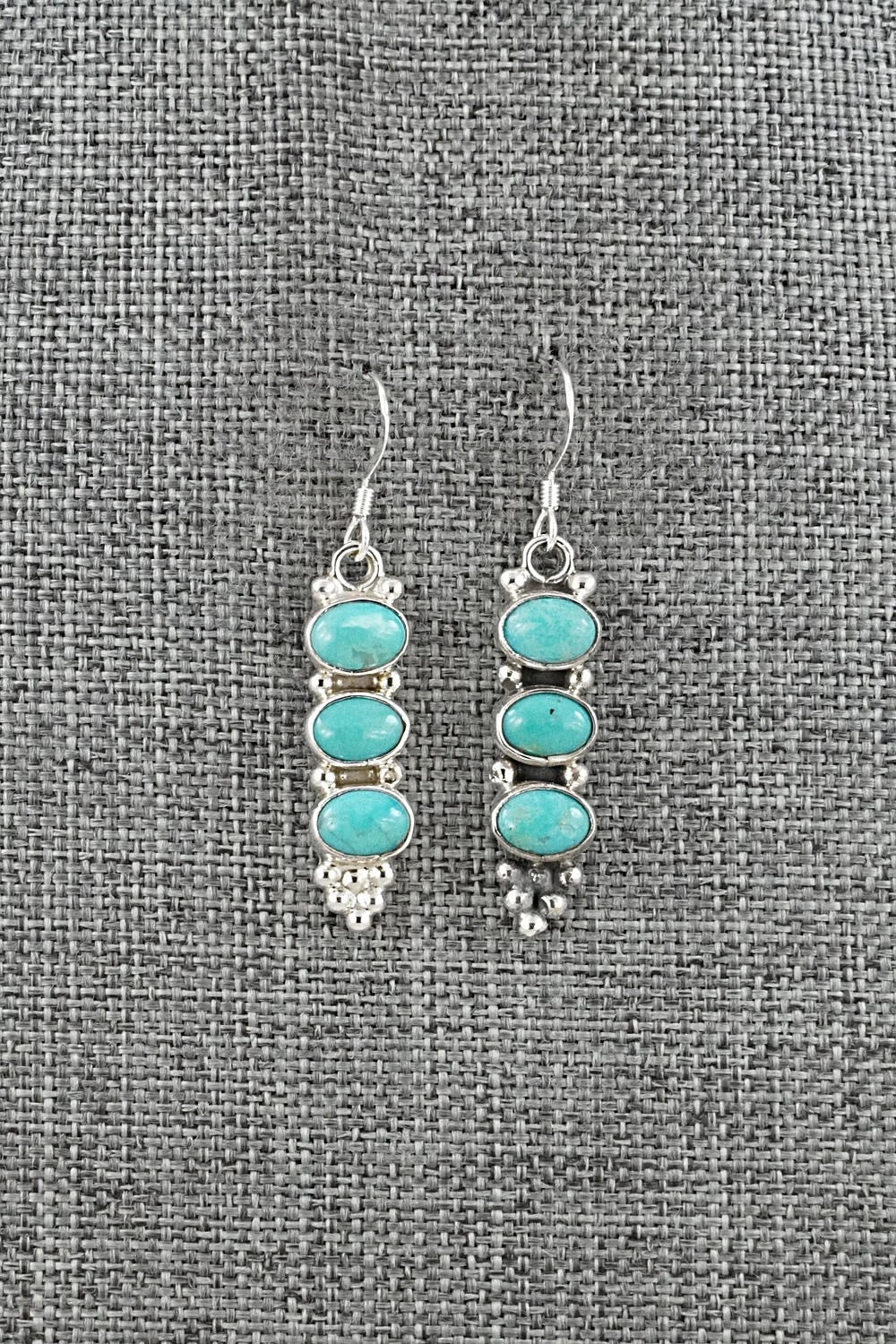 Turquoise & Sterling Silver Earrings - Gary Shorty