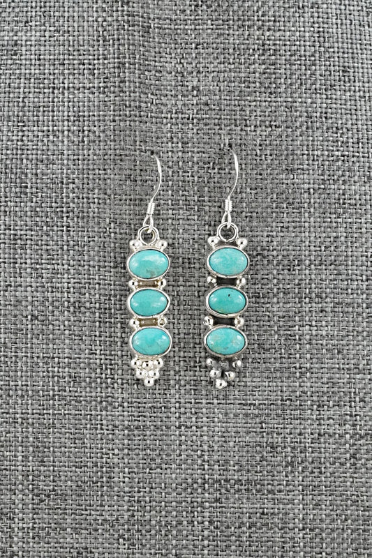Turquoise & Sterling Silver Earrings - Gary Shorty